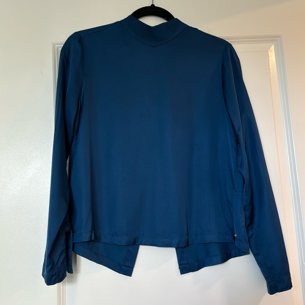 Scotch and Soda Blue long sleeve top with sleeve detail size xs